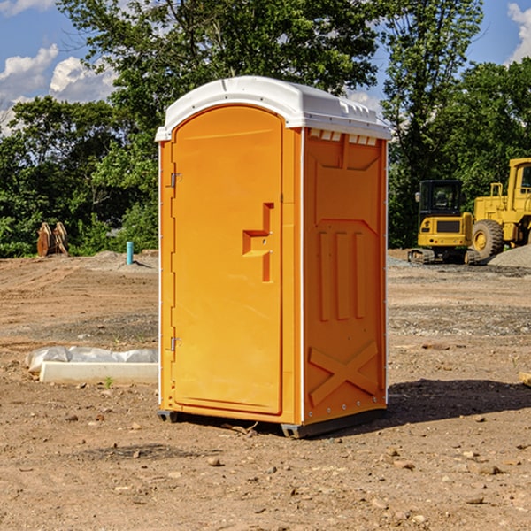 can i customize the exterior of the portable toilets with my event logo or branding in Alexandria NY